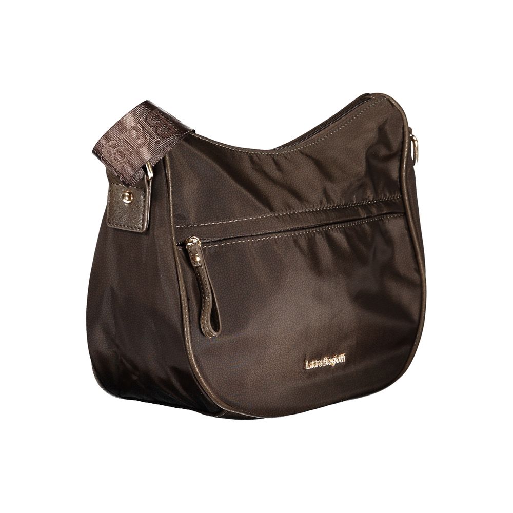 Brown Polyester Women Handbag