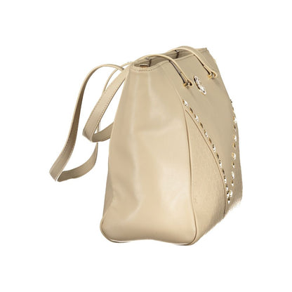 Beige PVC Women Handbag