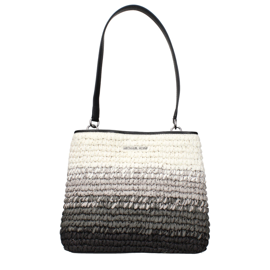 Black Raffia Shoulder Bag