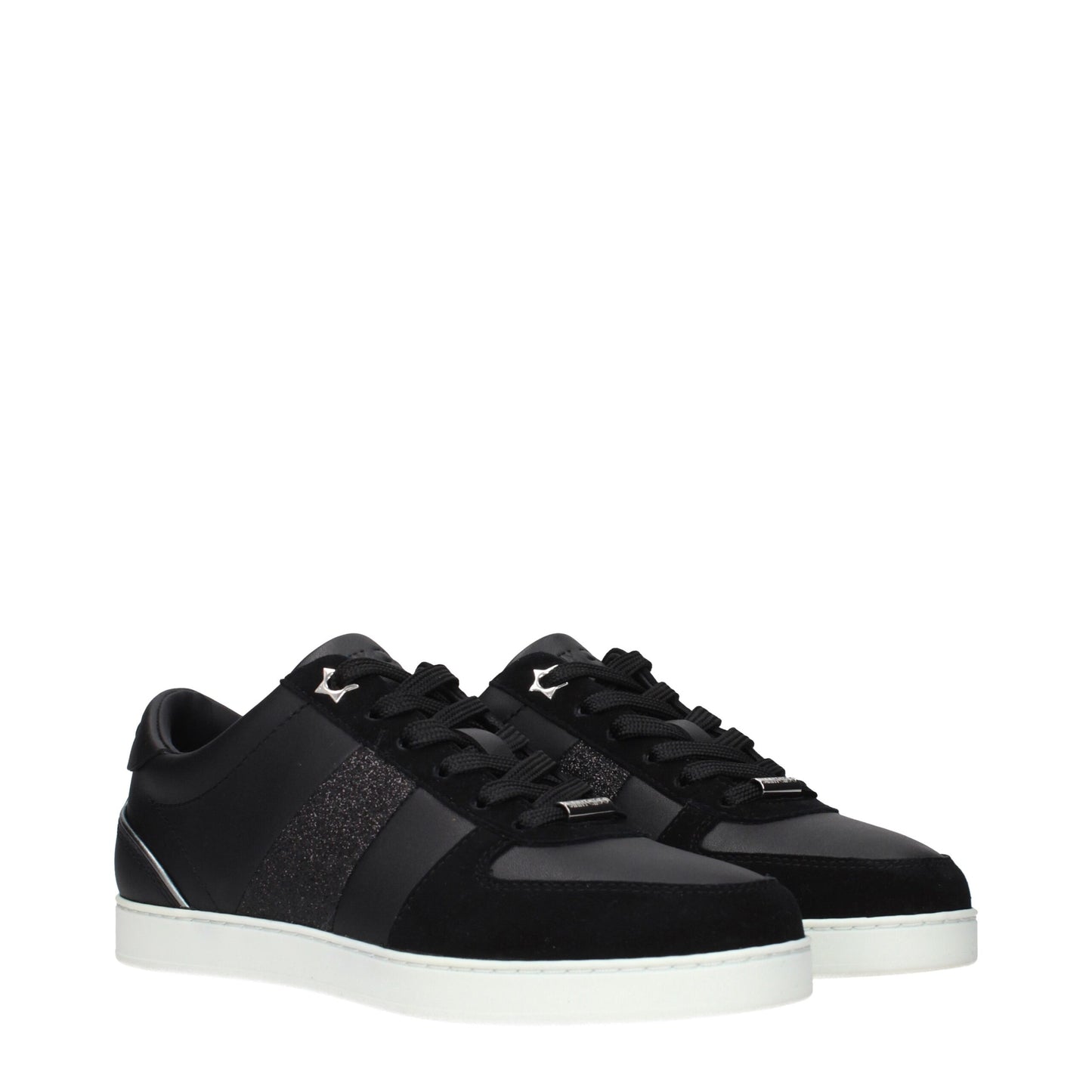 Black Leather Low Top Sneakers