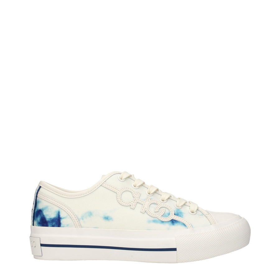 Beige Fabric Low Top Sneakers