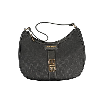 Black Polyester Women Handbag