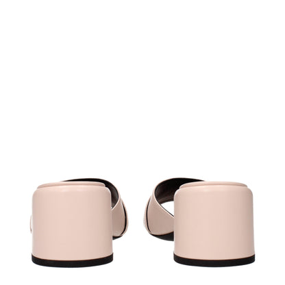 Pink Leather Platforms