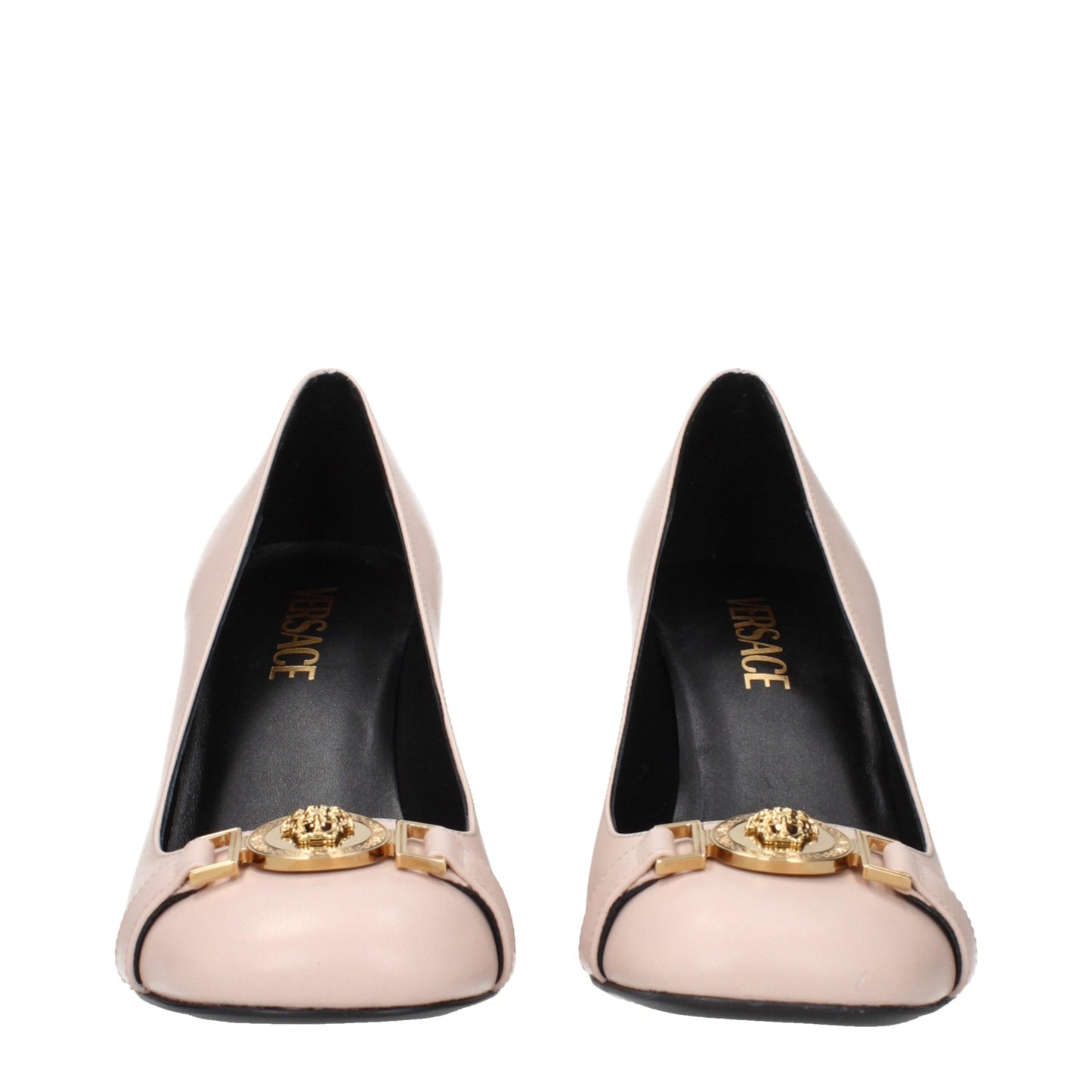 Pink Leather High Heel Pumps