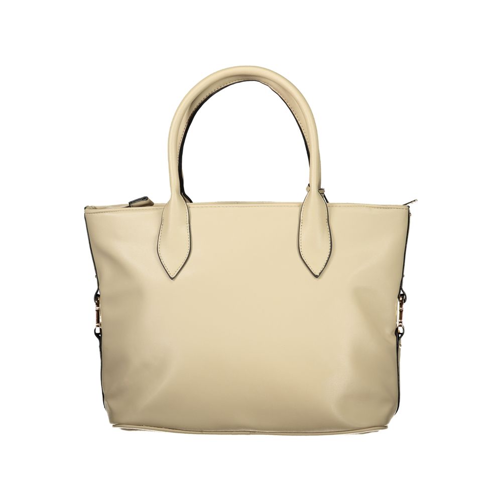 Beige PVC Women Handbag