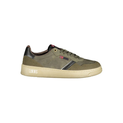 Green Polyester Men Sneaker