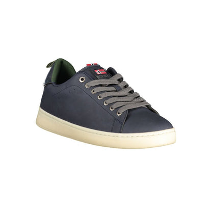 Blue Polyester Men Sneaker