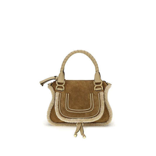 Suede and shearling leather Marcie small Handbag