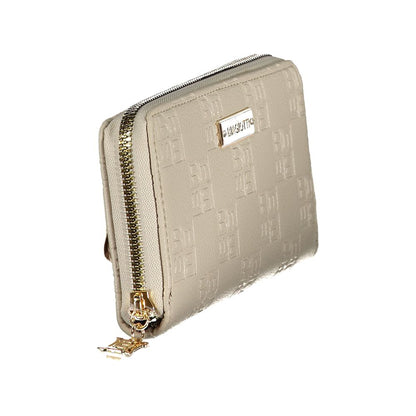 Beige Polyethylene Women Wallet