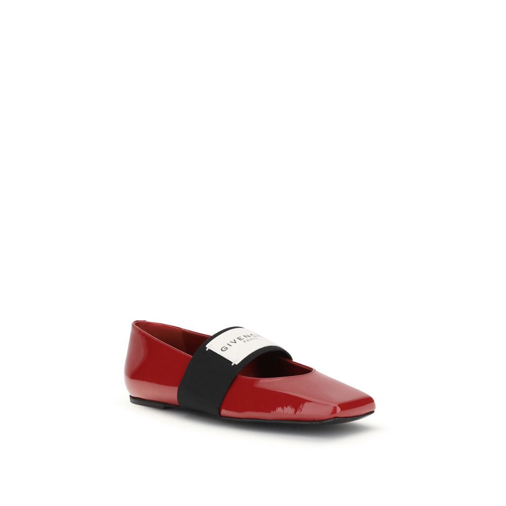 Patent-leather Squared Ballerinas