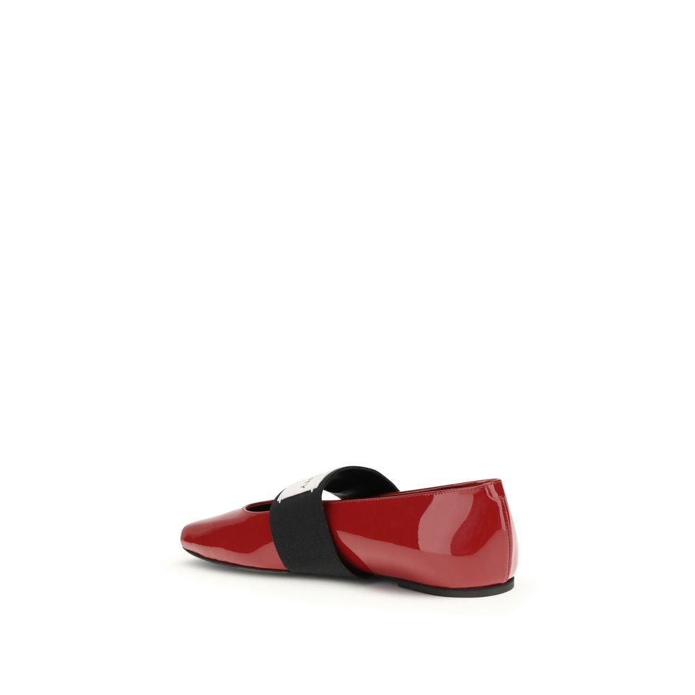 Patent-leather Squared Ballerinas