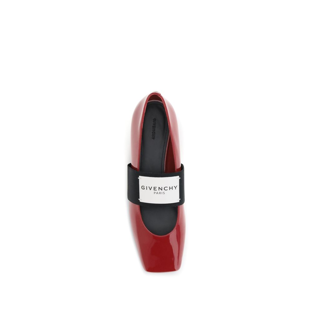 Patent-leather Squared Ballerinas