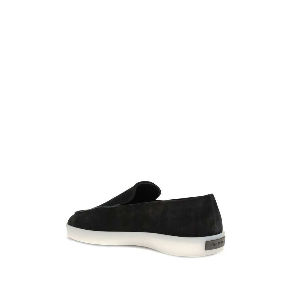 Black Leather Slip-On Loafers