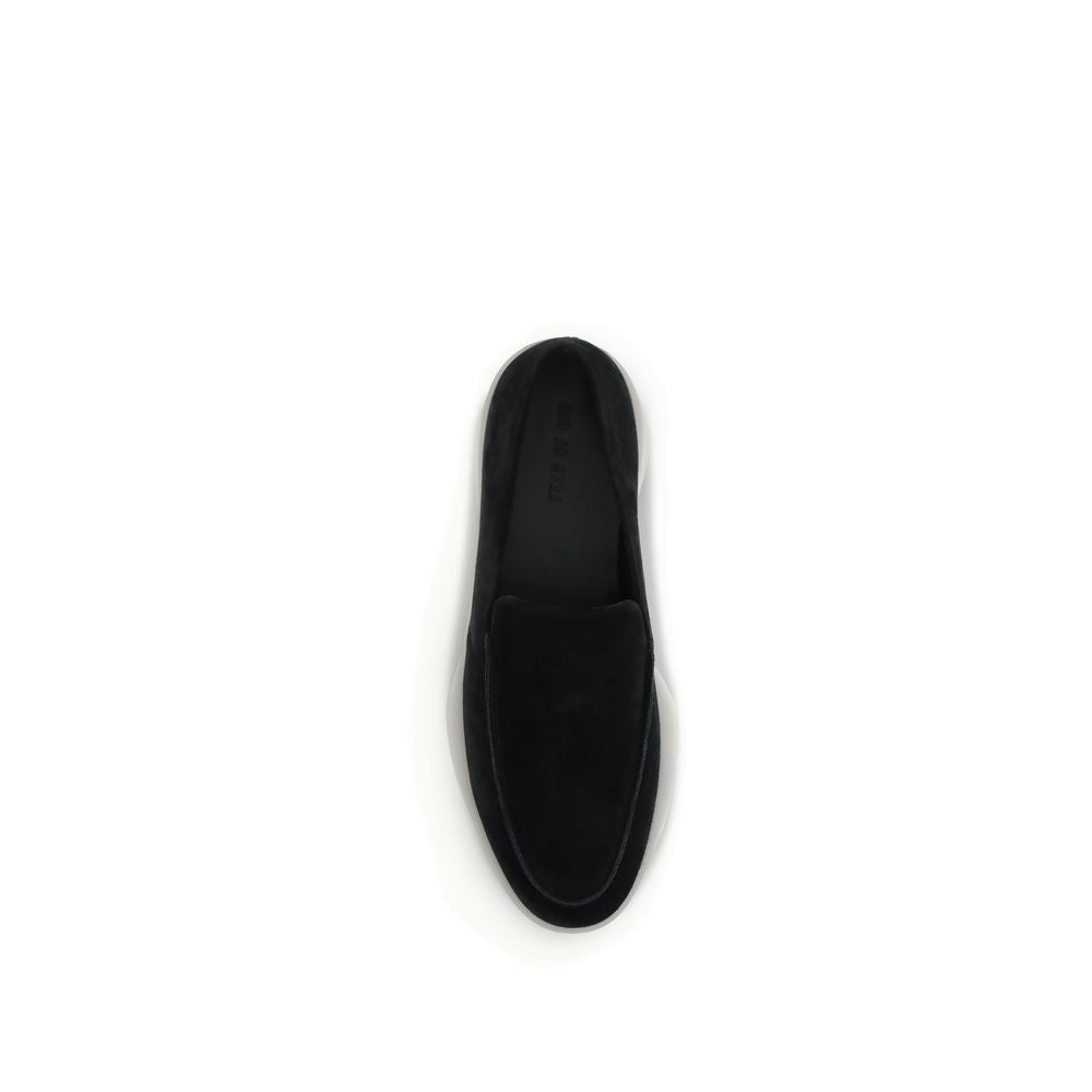 Black Leather Slip-On Loafers
