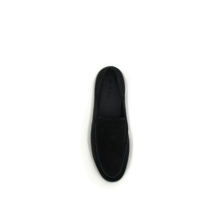 Black Leather Slip-On Loafers