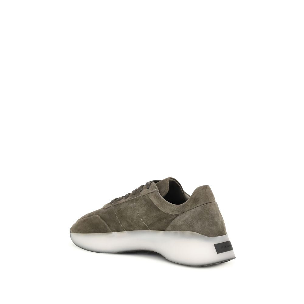 Green Leather Athletic Sneakers