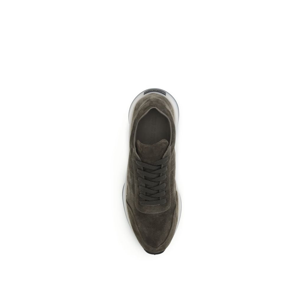 Green Leather Athletic Sneakers