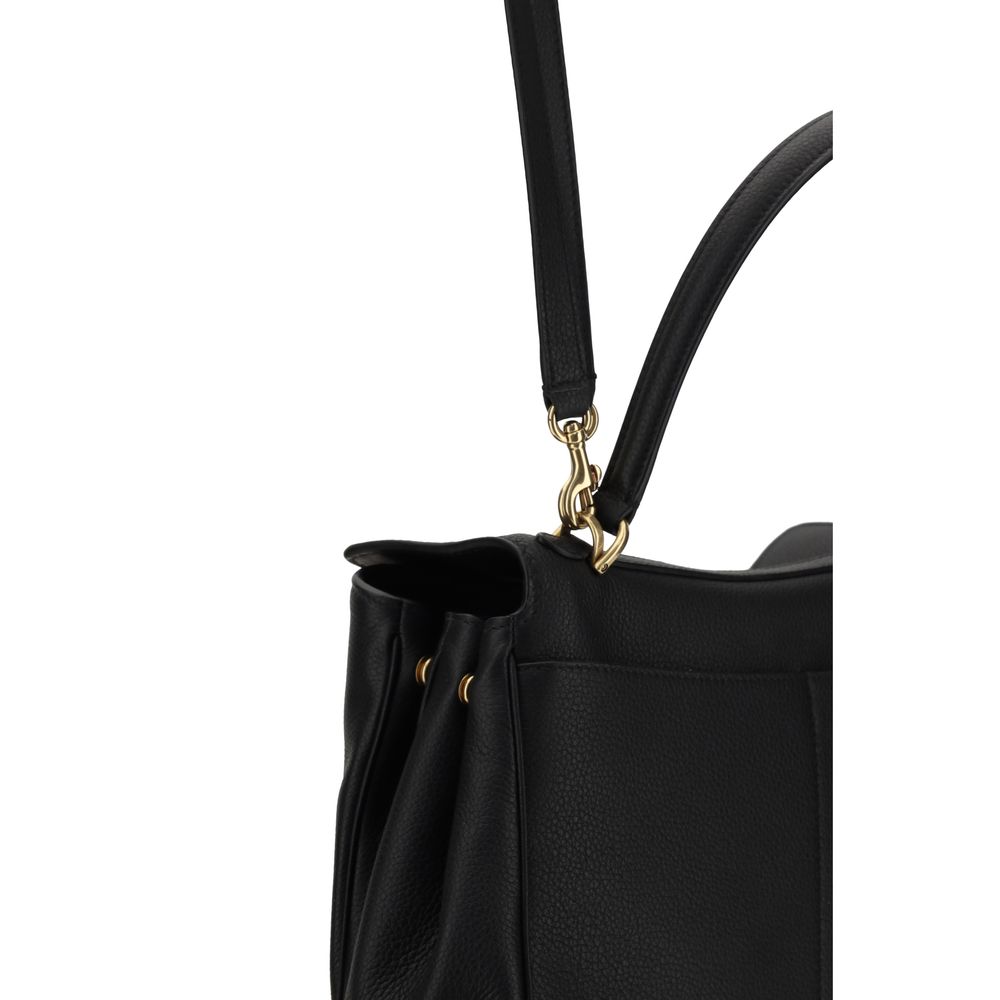Black Calf Leather Bos Taurus Shoulder Bag
