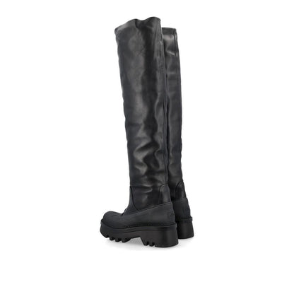 Black Leather Over The Knee