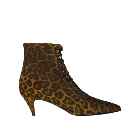 Brown Calfskin Lace-Up Boots