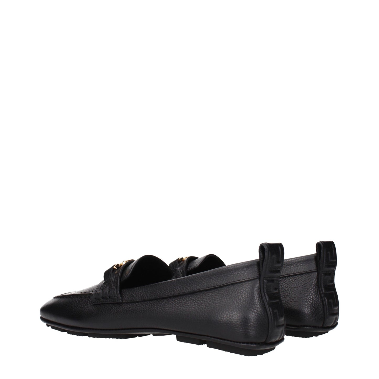 Black Leather Slip-On Loafers