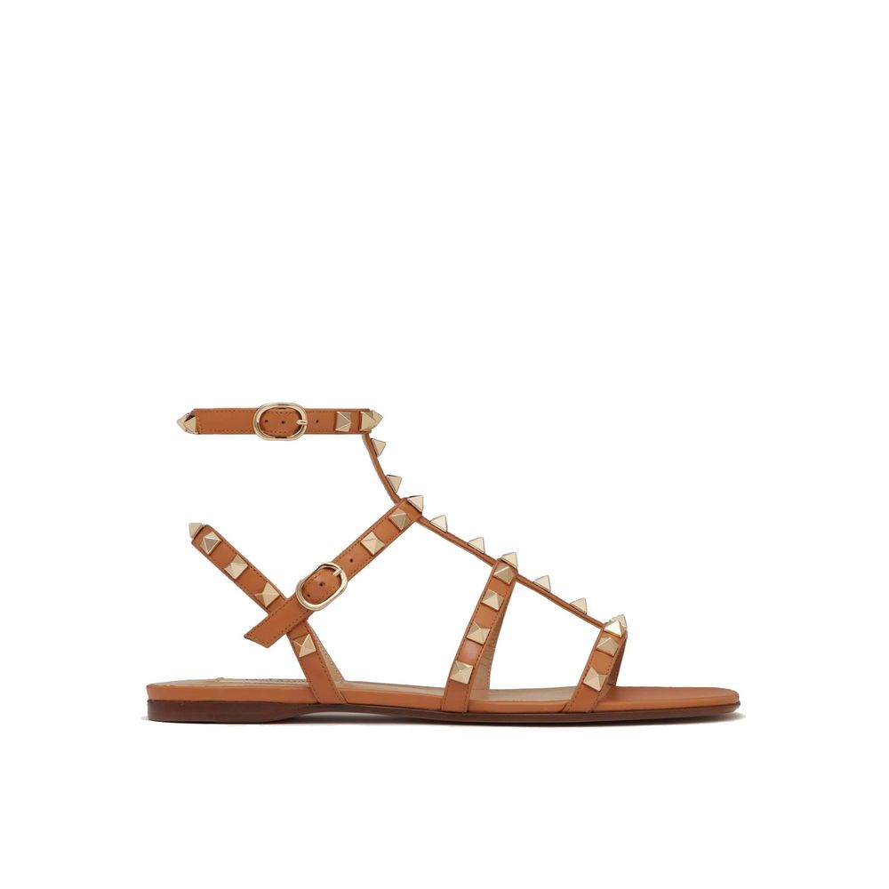Brown Leather Strap-On Sandals