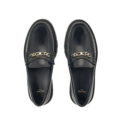 Black Calfskin Slip-On Loafers