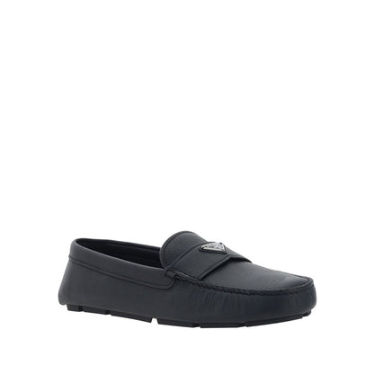 Black Calfskin Slip-On Loafers
