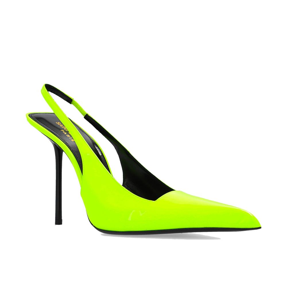 Yellow Calfskin High Heel Pumps