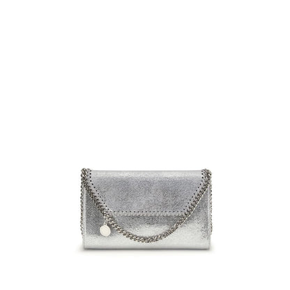 Silver Polyester Shoulder Bag