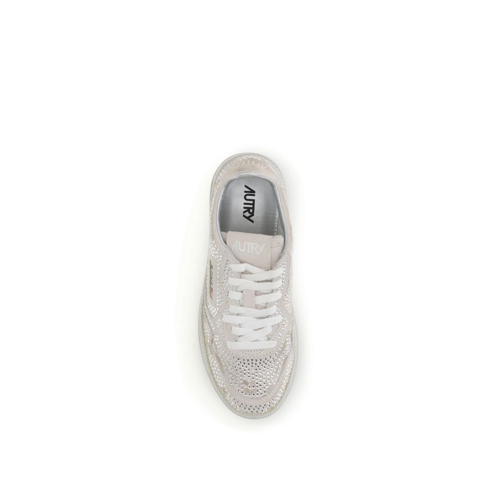 White Rubber Low Top Sneakers