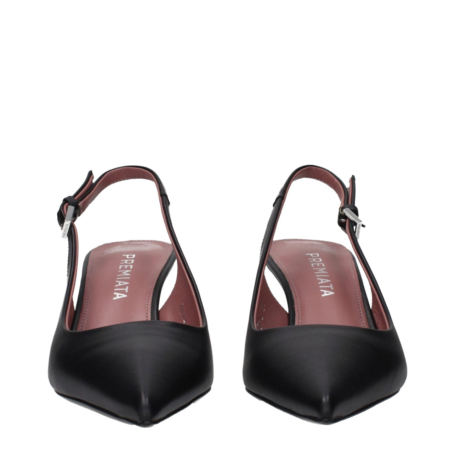 Black Leather Platform Pumps