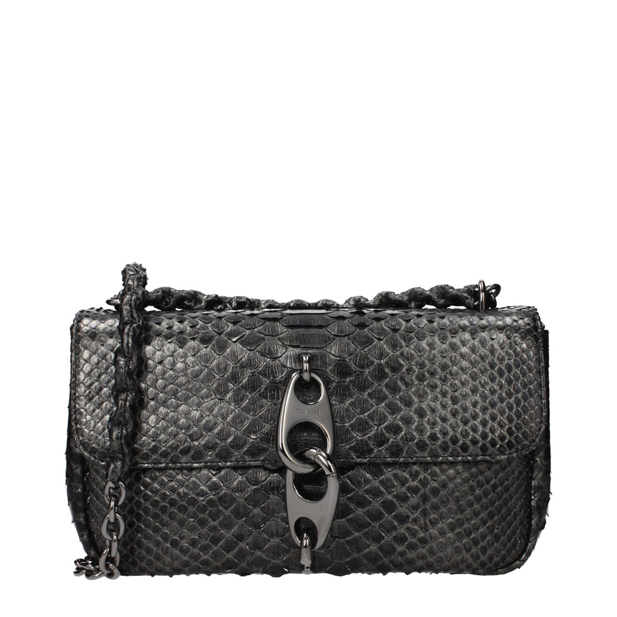 Gray Skin Shoulder Bag