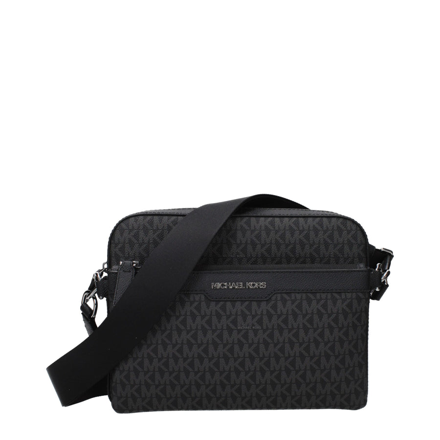 Black Fabric Crossbody Bag