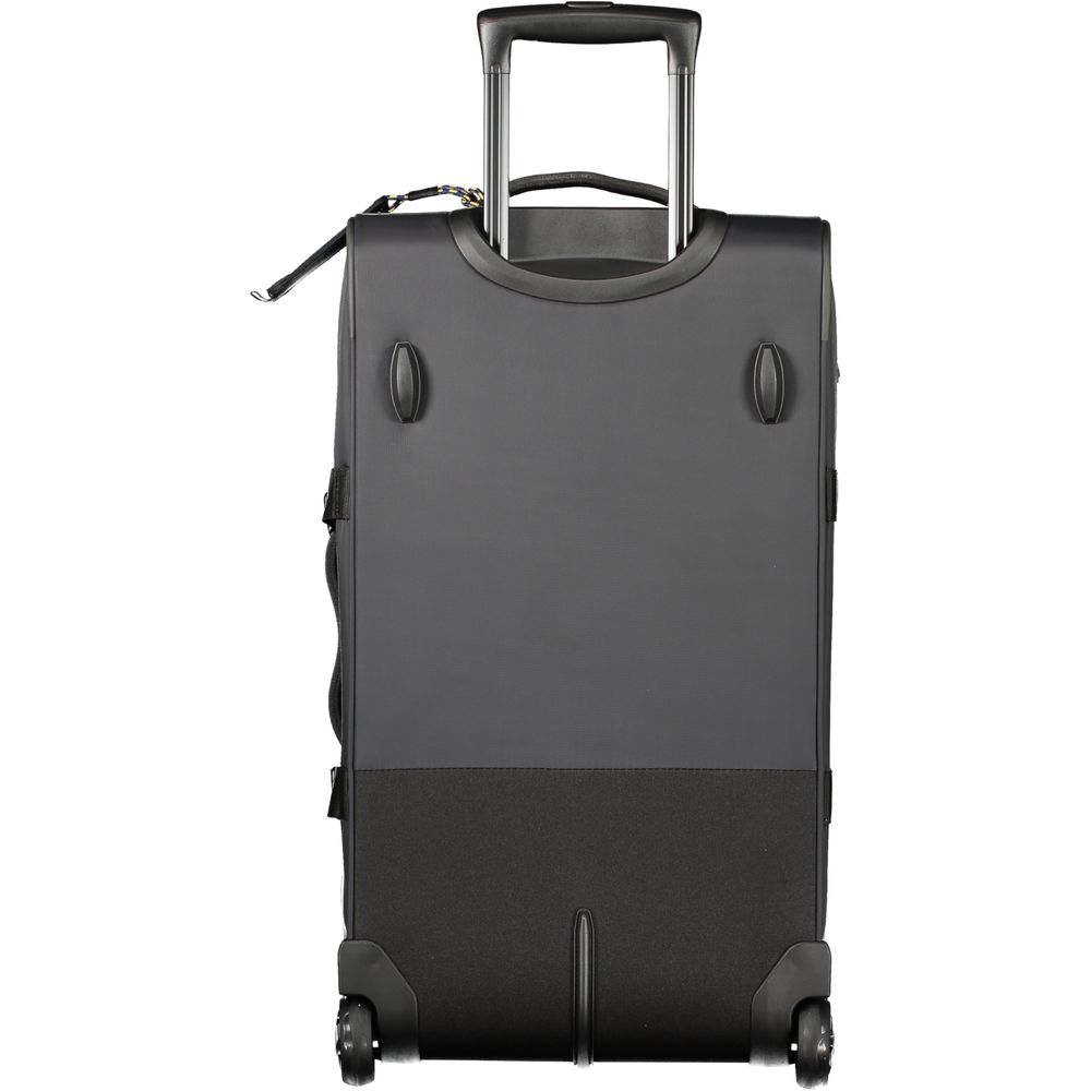 Black Polyamide Unisex Luggage Travel Bag