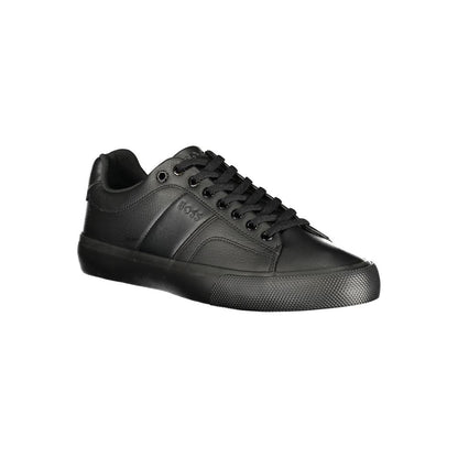 Black Polyester Men Sneaker