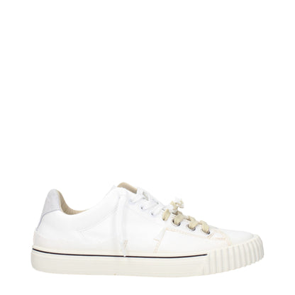 White Leather Low Top Sneakers
