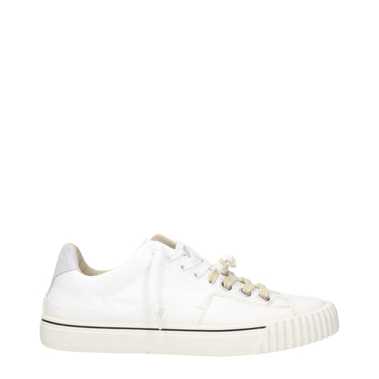 White Leather Low Top Sneakers