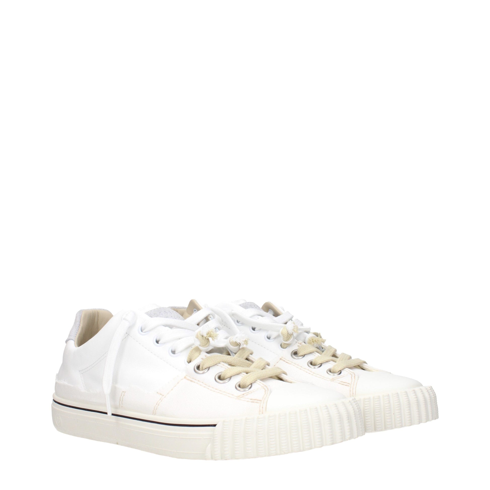 White Leather Low Top Sneakers