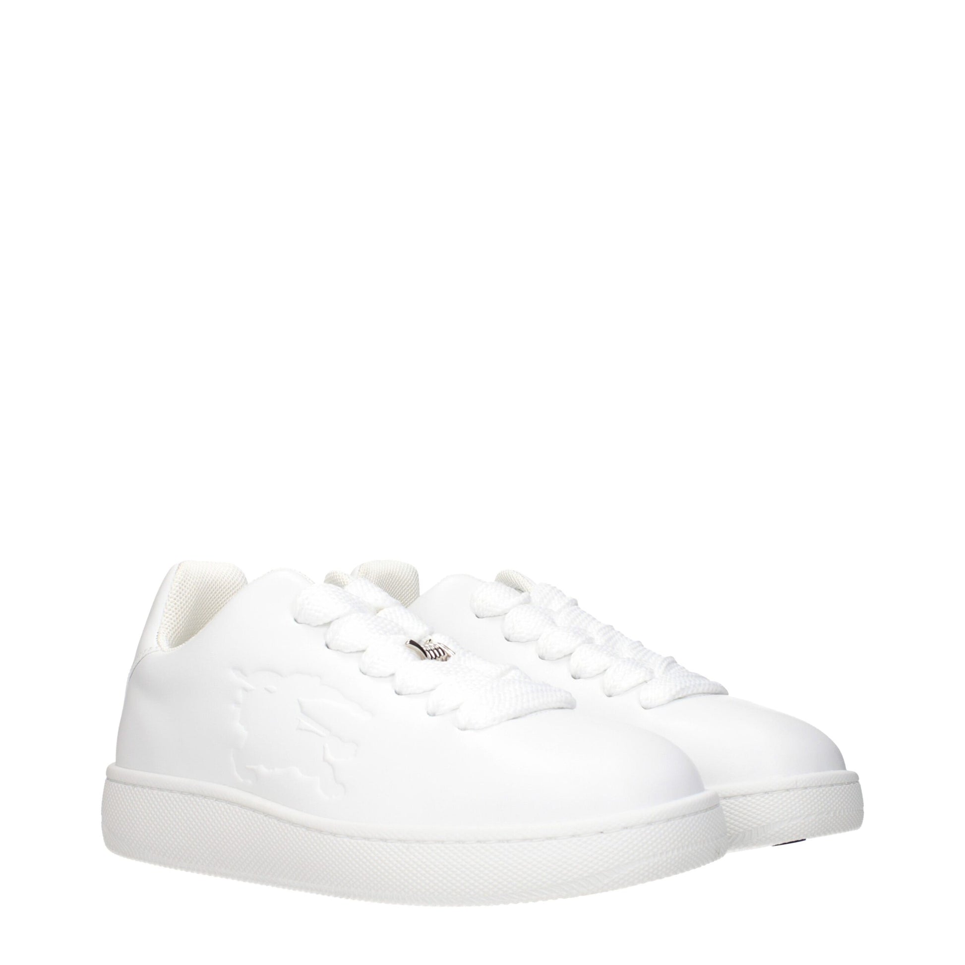 White Leather Low Top Sneakers