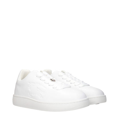 White Leather Low Top Sneakers