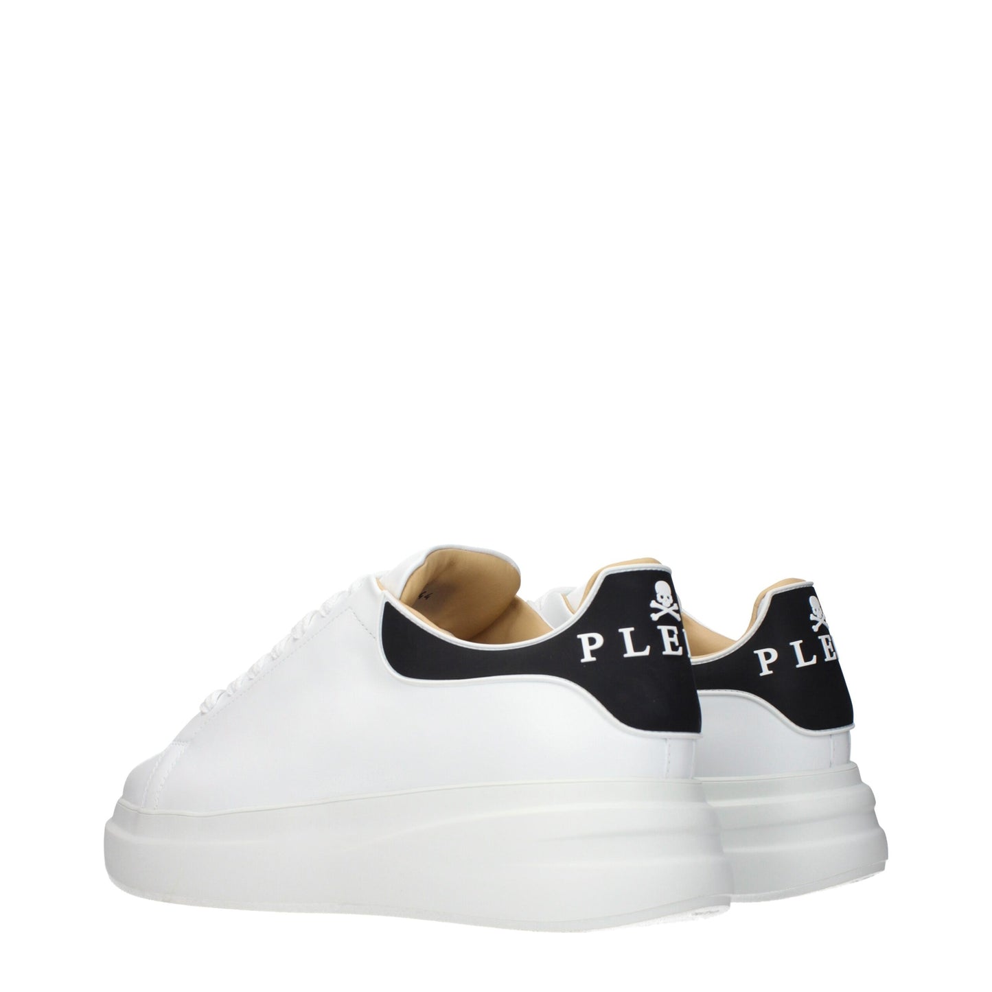 White Leather Low Top Sneakers